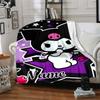Customizable Kuromi4 Throw Blanket – Personalized Name, All-Season Cozy Snug Blanket, Machine Washable, Personalized Blanket