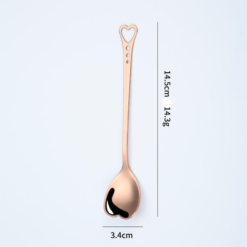 A Spoon of Stainless Steel, A Creative Spoon for Mixing In The Shape of A Heart, A Coffee Spoon for Love, A Watermelon Spoon, A Dessert Small Spoon