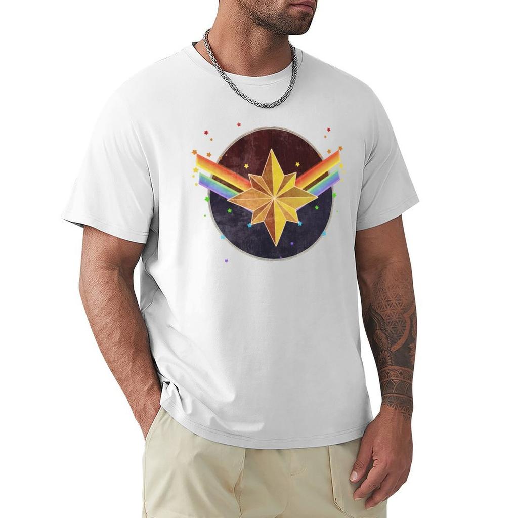 Футболка Rainbow Captain 2 с графическим принтом, винтажная футболка в стиле аниме, кавайная одежда, мужские винтажные футболки