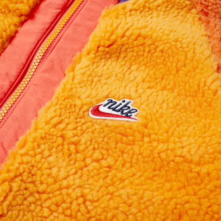 Nike Мужская спортивная толстовка с полумолнией из флиса Шерпа Оранжево-фиолетовая BV3766-886