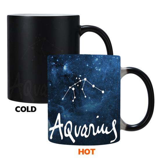 Horoscope Heat Changing Mug 11oz Constellation Tea Cup Ceramic Heat Sensitive Coffee