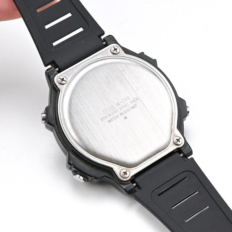 Черный браслет из смолы для часов Casio W-740