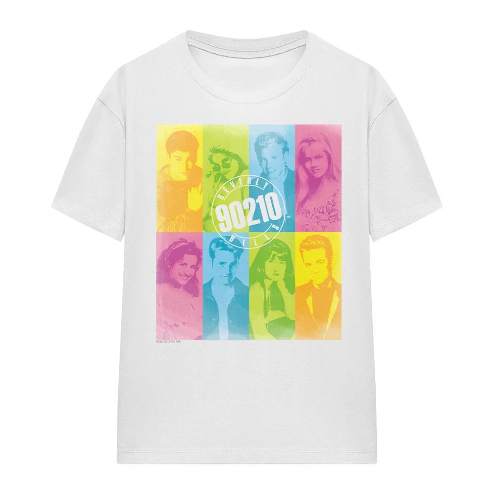 90210 Color Block Of Friends Ladies T-Shirt S-2XL, White