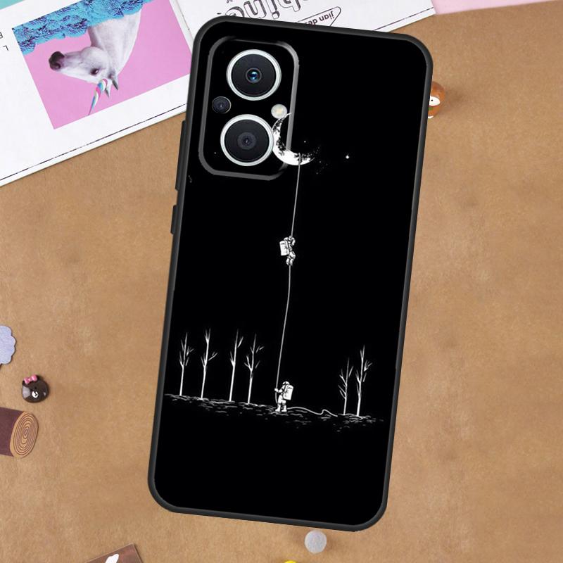 Чехол с изображением Луны, Звезд, Космоса, Астронавта для OPPO Reno 11 10 Pro 8 7 6 5 4 Lite 8T 5Z 4Z 11F OPPO Find X5 X6 Pro X2 Neo X3 Lite