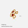 Chenhe stainless steel jewelry women's high-end sense gold jewelry fashion niche does not fade light luxury titanium steel open ring