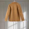 Женский замшевый пиджак на одной пуговице с лацканами, хаки, с длинным рукавом, для работы, модный, ветрозащитный, теплый, осень 2025