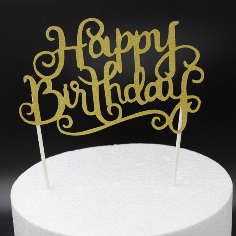 Happy Birthday Candle Party Cake Topper Supplies Decoration