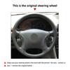 Для Mercedes Benz C-Class W203 2001 2002 2003 2004 2005 2006 2007 Накладка на руль автомобиля Салон Замша Перфорированная кожа Отделка