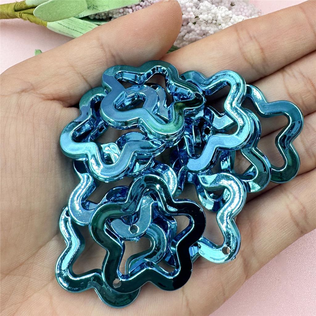 Аксессуары для украшений ручной работы DIY 10 шт. Подвеска-звезда для изготовления ожерелья, серег, россыпь бусин 30 мм, УФ-покрытие, модный акрил