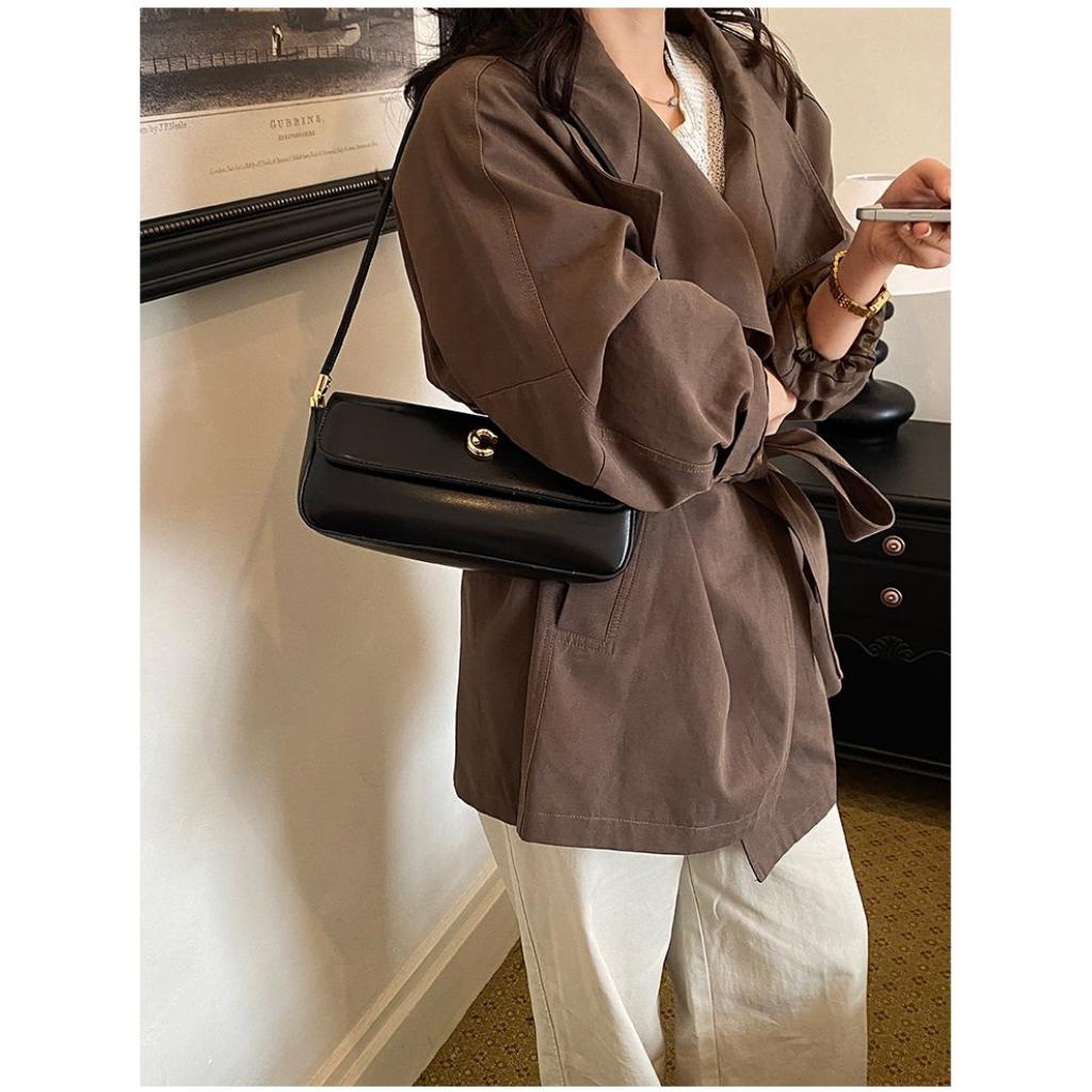 Xeie Thuk Shoulder Crossbody Bag Women PU Minimalist Daily Commute