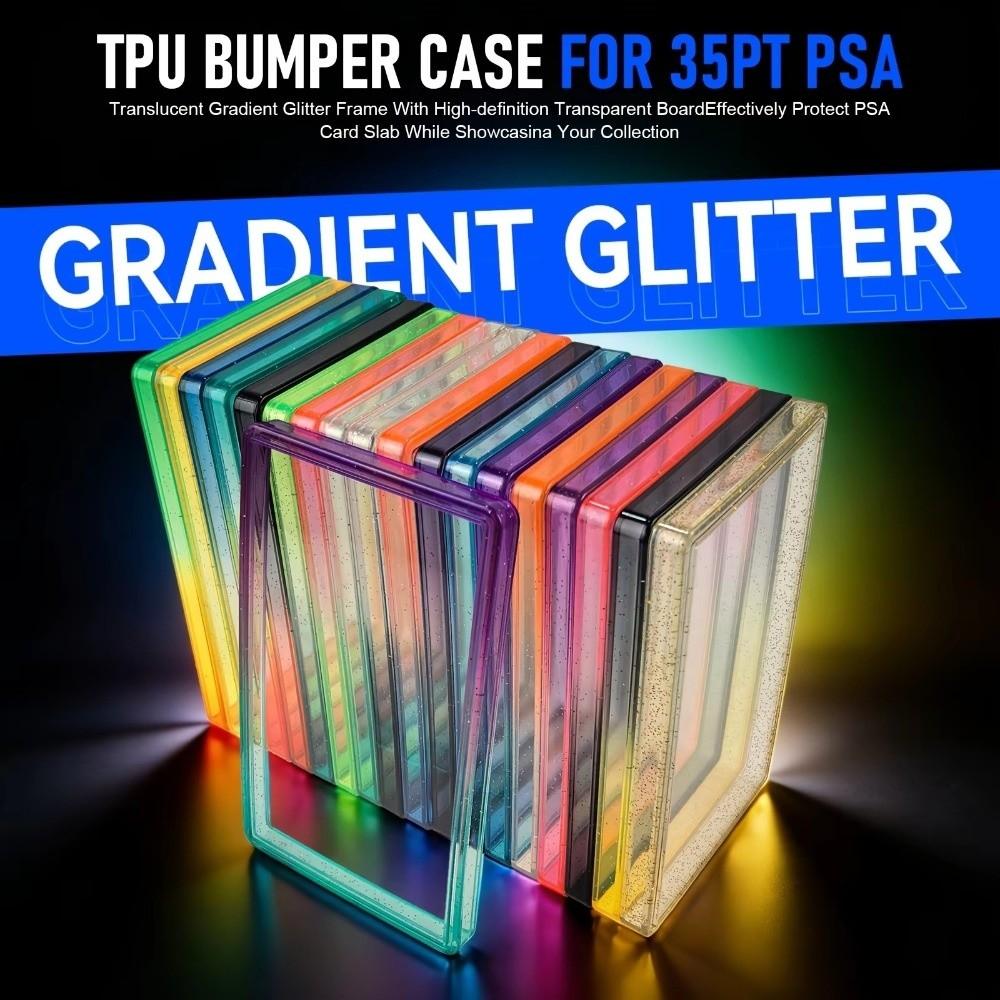 PSA 35PT Graded Card Holder Glitter Gradient Trading Card Display Sleeve PTCG Cards
