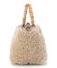 LeSportsac XS Бамбуковая сумка-тоут 1063 Первый теплый бежевый мех