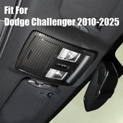 Накладка на плафон для чтения из углеродного волокна для Dodge Challenger 2010+ Декоративная накладка на салон автомобиля Аксессуары из углеродного волокна
