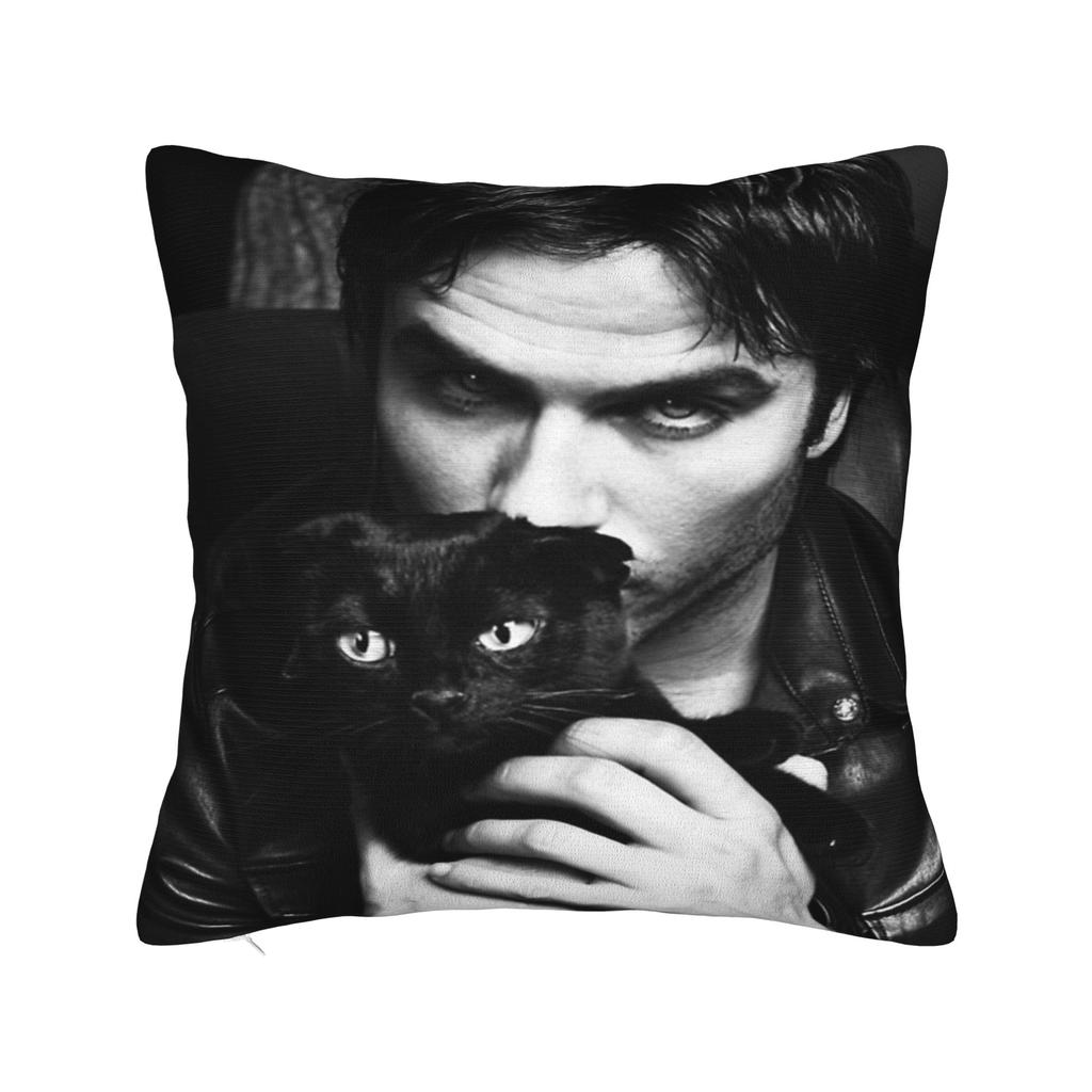 Печать с изображением Дэймона Сальваторе Наволочка Чехол для подушки Подушки Теплый домашний декор На молнии Разные размеры