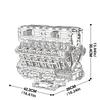 Нетоксичные 4719 деталей Технический двигатель V12 3D Строительные блоки Моторизованные Функции Питания Moc Механическая модель Креативный Настольный дисплей Подарок