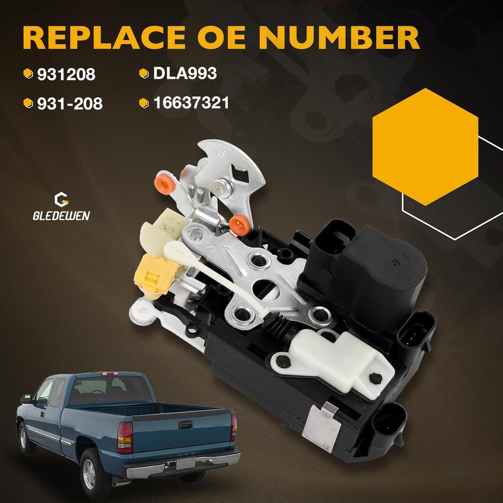 Door Lock Latch Actuator Front Left Driver Side, Compatible with 1999-2000 Chevrolet Silverado Suburban Tahoe GMC Sierra Yukon XL, Replaces# 931208