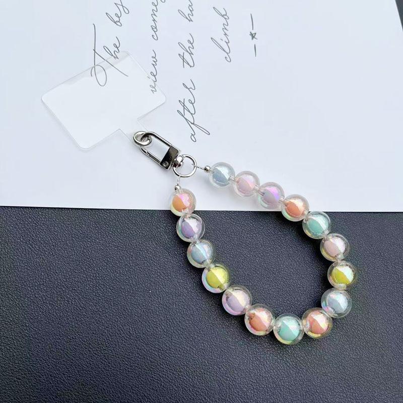 Роскошный браслет из бисера, цепочка для телефона, акриловая подвеска для iPhone 11 13 Pro Max, женская Золотая цепочка с защитой от потери, подвесные украшения