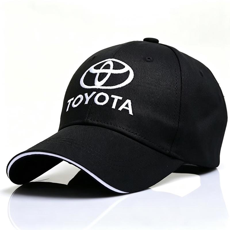 Car Logo Emblems Baseball Cap Outdoor Sports Sun Hat For Toyota Hilux Aygo Yaris Ractis Corolla Camry CHR Auris Tacoma Keychain
