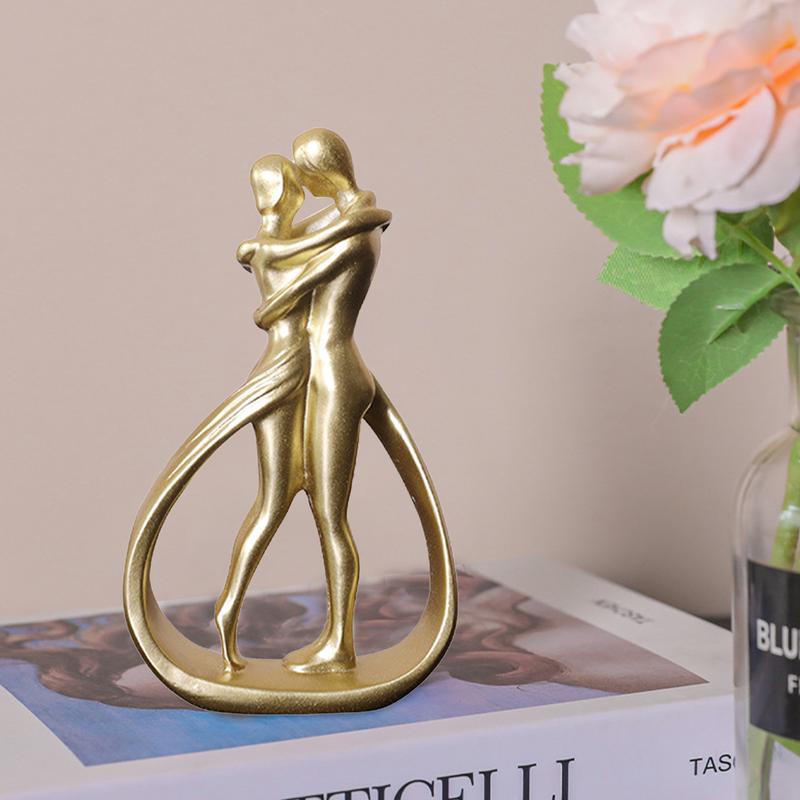 Абстрактная статуэтка, народное искусство, украшение для гостиной, домашняя скульптура для пары, декоративные настольные украшения, декор для спальни, внутренняя статуя