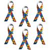 100pcs Autisms Support Satins Ribbon Pins Colorful Awareness Brooches Accessory for Fundraising Social Cause Event