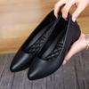 Black Low Heel Elegant Pointed Toe Women's Shoes High Quality Comfortable Young Lastest Chic Point 39 Ladies Pumps On Promotion