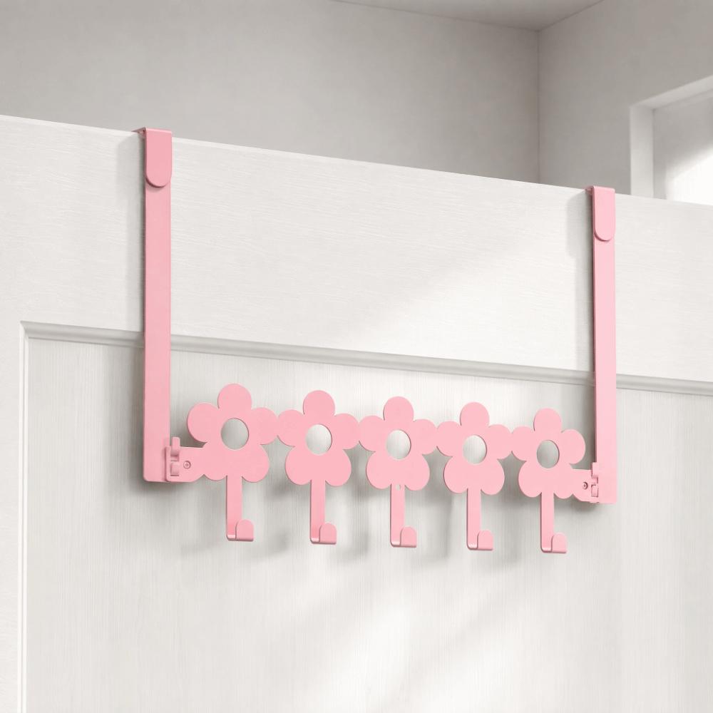 Heart-Shaped Over The Door Hooks Detachable Hooks Hanger Door Holder Organizer Bedroom