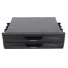 Car Radio Cup Holder Single Din 2 in 1 Layer Black Cup Holder Multi Purpose Car Stereo Storage Box for Organizing Items