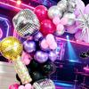 Music themed balloon set, disco balloons and note balloons for birthday parties, ball decorations, disco party decorations