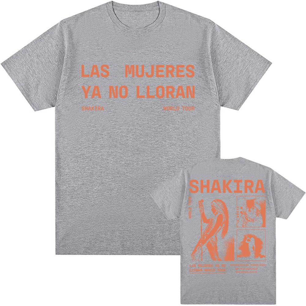 ESTADIO SHAKIRA Las Mujeres Ya No Lloran Tour Tshirt Short Sleeve Cotton Summer Tshirts Fashion Oneck Unisex Women Clothing Print