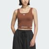 adidas Оригинальные SS25 модные повседневные спортивные жилеты без рукавов женские топы коричневого цвета нежно-коричневого цвета KB6421