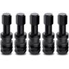 CKAuto 5 шт. VS43/TR43E Бескамерные металлические клапанные стержни с зажимом, Черное покрытие