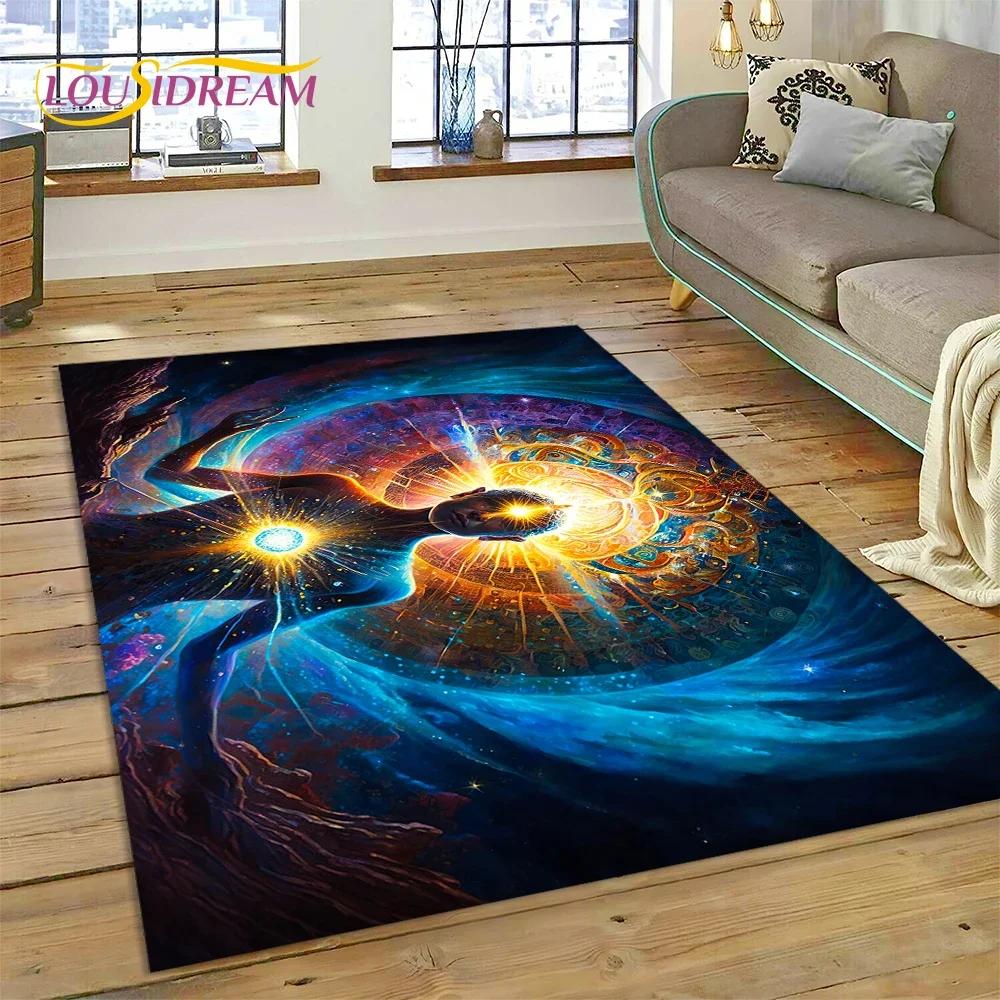 3D ковер для йоги, медитации, Радуги, 7 чакр, ковер для спальни, гостиной, домашний диван, украшение, детская игра, большой декор, напольный коврик