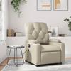 VidaXL Recliner Massage Chair Cream Faux Leather 372511