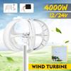 4000W 12V 24V Lantern Vertical Axis Wind Turbines Generator 5 Blades Motor Kit for Home Hybrid Streetlight