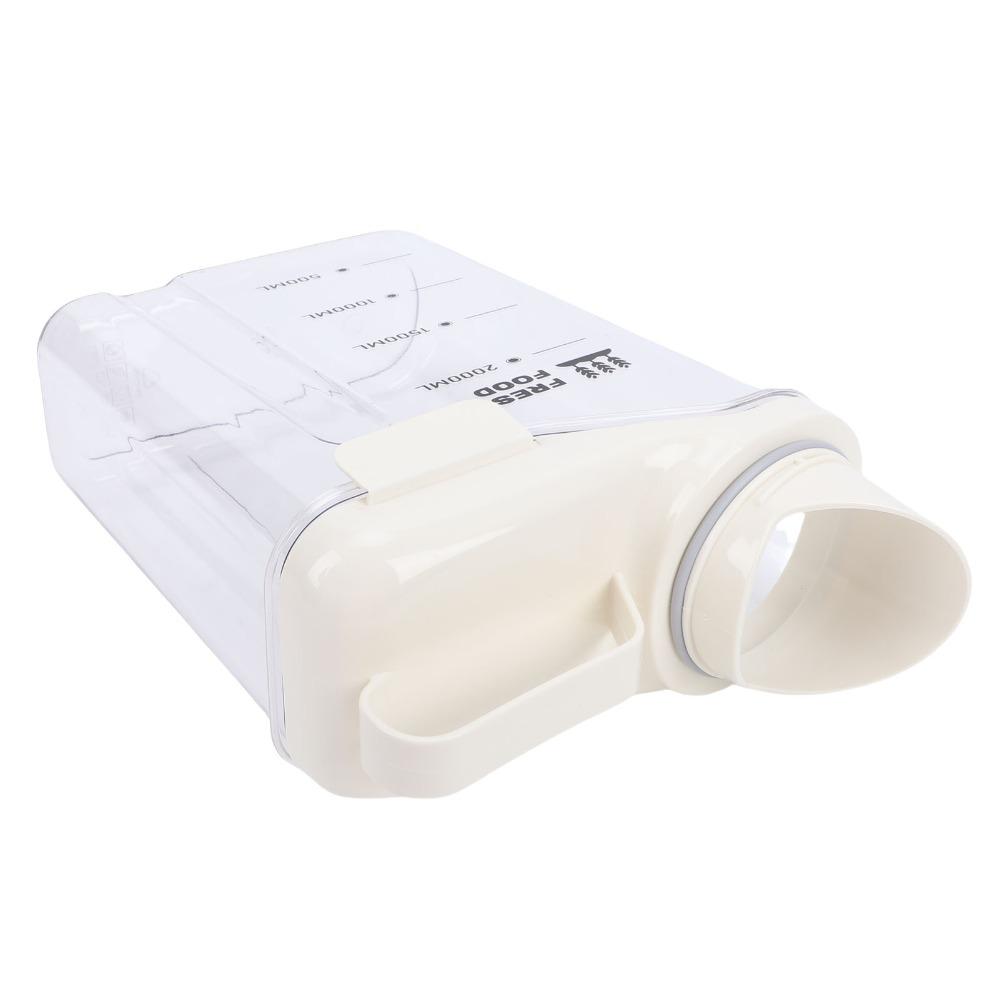 PET Plastic Rice Storage Container 2300ml Pet Food Container Food Storage Canister For Home