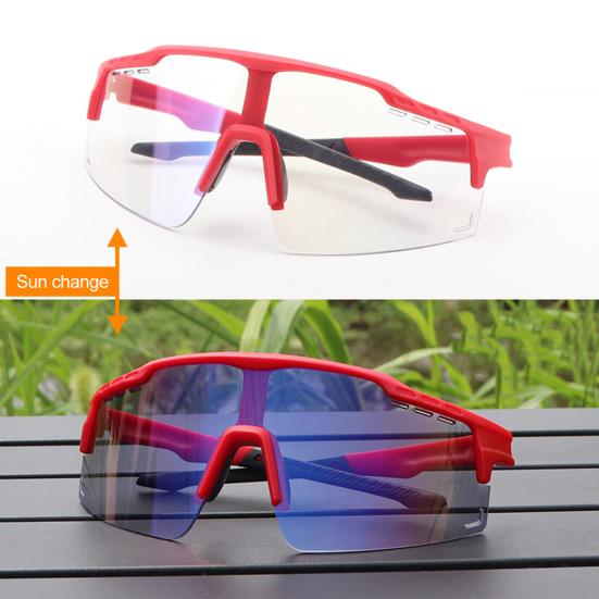 Фотохромные очки для езды на велосипеде с защитой от ультрафиолета, ветрозащитные, легкие, мужские и женские, для бега, для горного велосипеда, спортивные очки