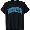 Brooklyn Arched Blue Text T-Shirt