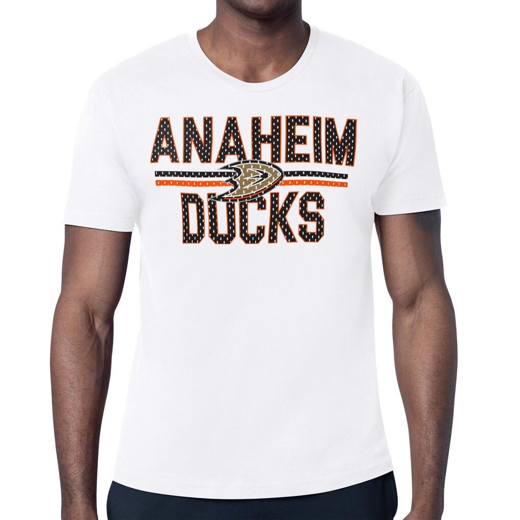 Футболка Anaheim Ducks Starter Color Scratch Модная Мужская и Женская Уличная Одежда Летняя С Коротким Рукавом Дышащая Винтажная Футболка