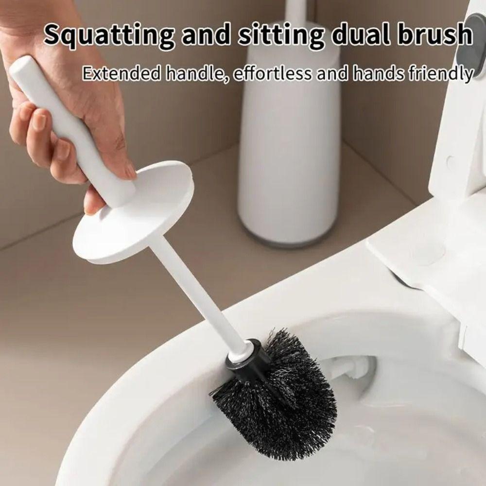 Long Handle Toilet Cleaning Brush Soft Bristle Bathroom Cleaning Tool Deep Cleaning