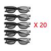 100 Pack Passive Circular Polarized 3D Glasses for Adults - Lightweight Non-Electric Eyewear for Home Theater, Cinema & 3D Movie Viewing