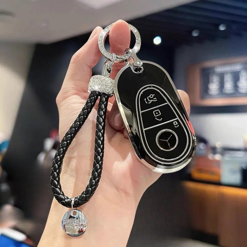 SFX1  Real Carbon Fiber Key Fob Cover Case Shell Protector for Benz AMG E53 GLS63 Sedan CLA35  Coupe GLB35 GLA35 GLA45 SUV 2020-2023