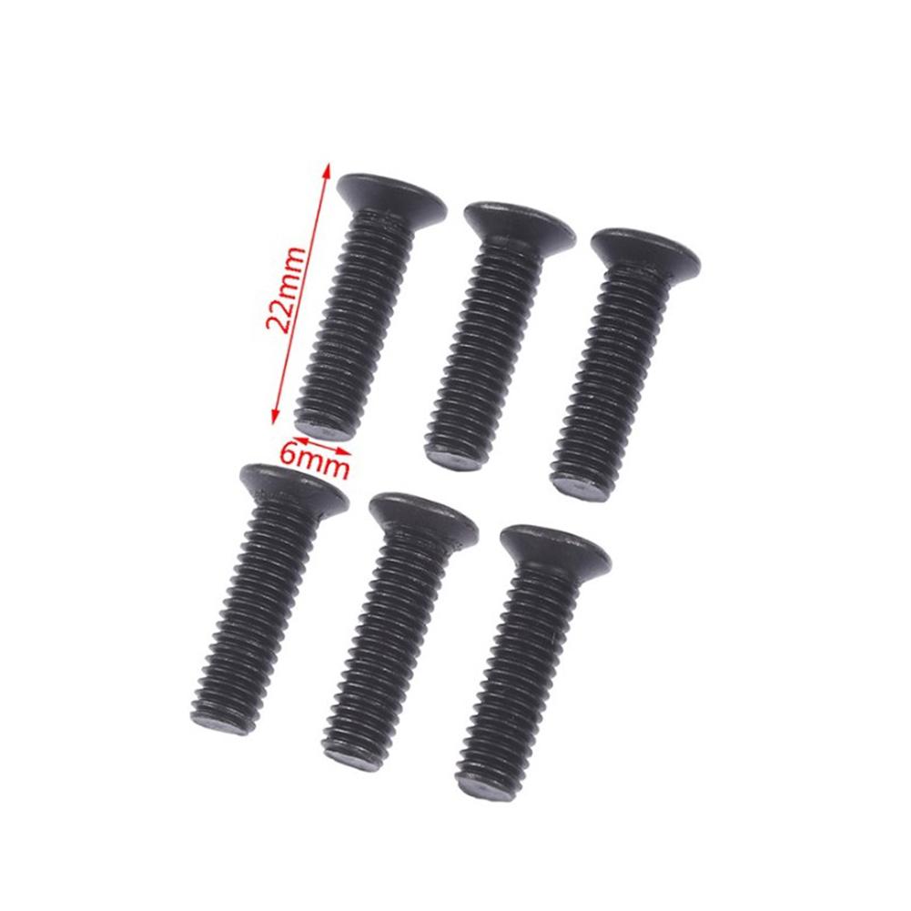 6 шт. Крепежный винт M5-20 мм M6 22 мм Левая резьба Плоский потайной винт Для 1/2 UNF 3/8 UNF Переходник-хвостовик патрона дрели Инструмент