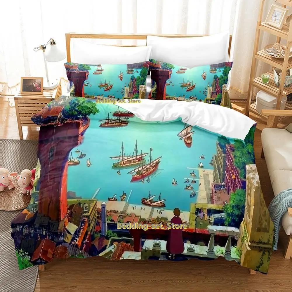 Комплект постельного белья Tales From Earthsea Single Twin Full Queen King Size Bed Set Adult Kids Bedroom Duvetcover Sets Anime Bed Sheet Set