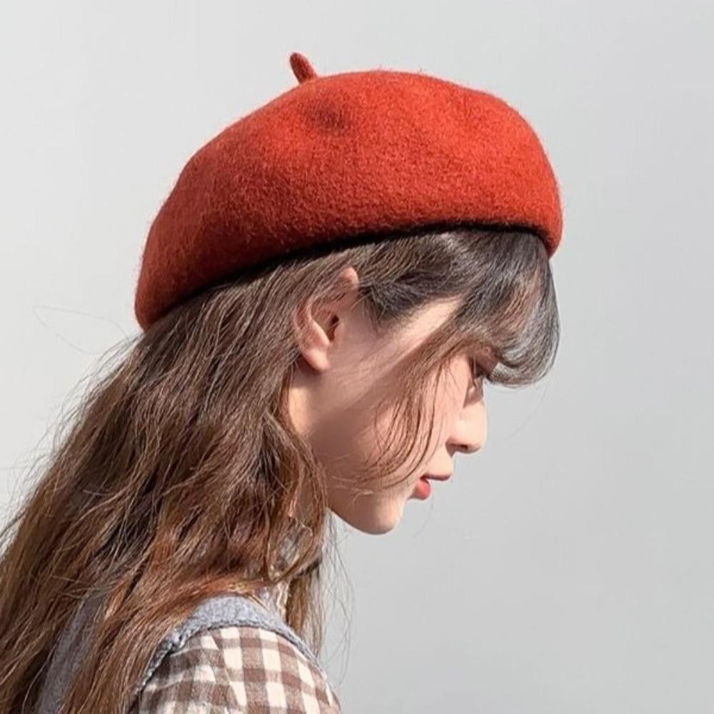 Теплые шапки художника Облачная шапка художника Элегантная британская шапка-бини Осень