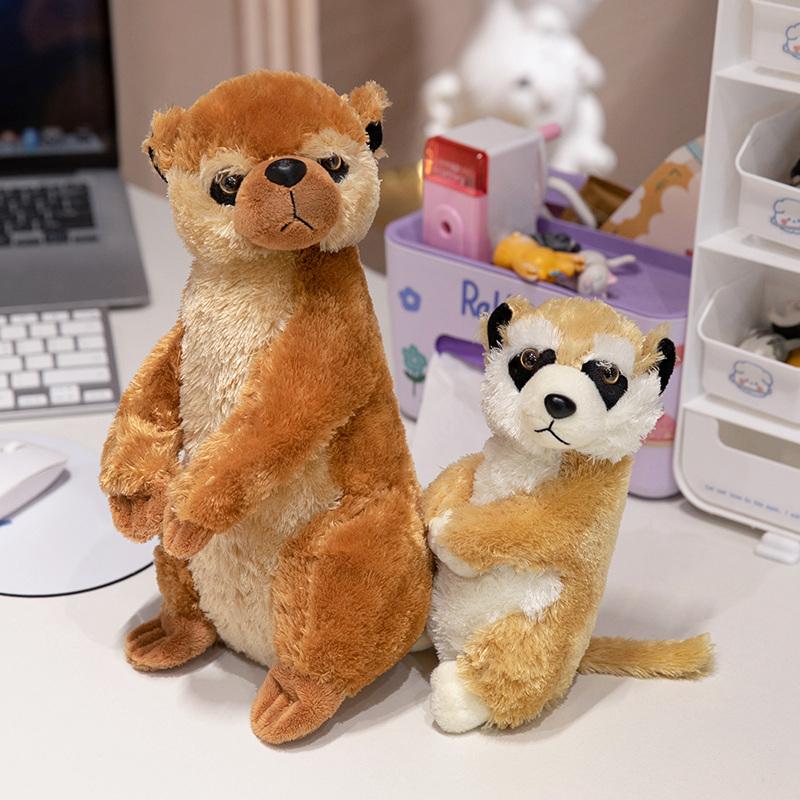 Имитация Семейства Сурков Мягкая Игрушка Каваи Стоящий Суркат Мать и Дитя Плюшевые Куклы Подарок на День Рождения для Мальчиков и Девочек
