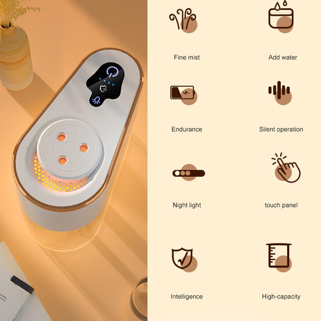 Air Humidifier 2.2L Large Capacity USB Charging Triple Spray Aroma Diffuser Humidifier for Home