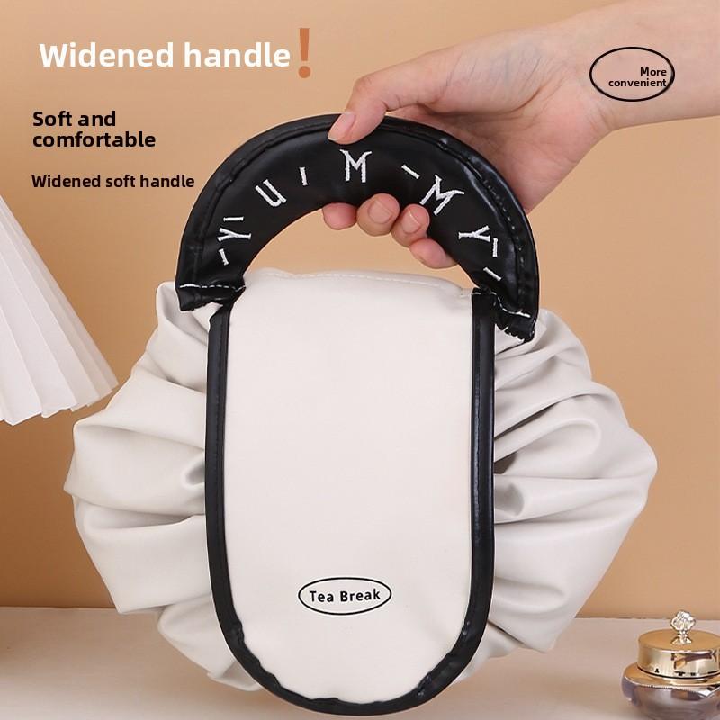 New Stylish PVC Multi-purpose Makeup/toiletry Bag Women Large-capacity Portable Waterproof Dustproof Drawstring Storage Pouch