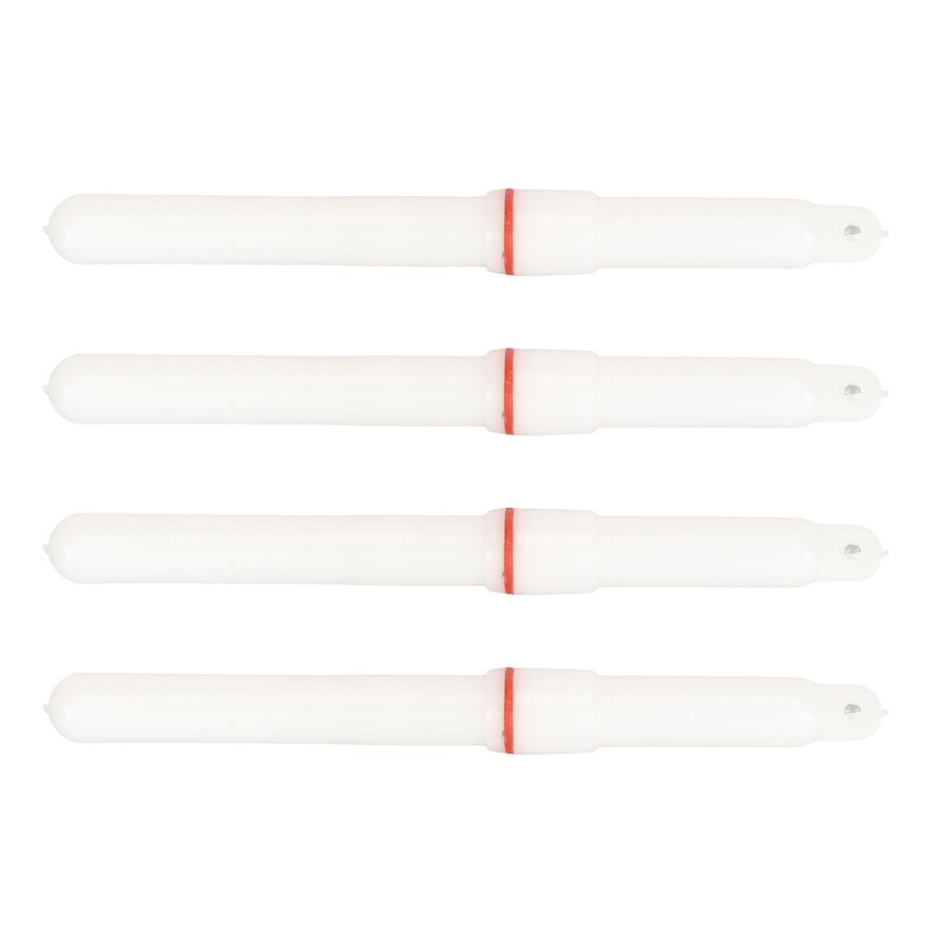 4PCS Fishing Glow Sticks ABS LED Float Rod Tip Luminous Light Sticks with Battery for Dark Night Fishing Steady On Red