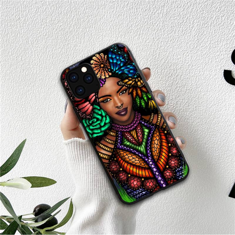 Чехол для телефона Doodle black women fashion girl для iPhone 12 11 13 7 8 6 s plus x xs xr pro max mini shell