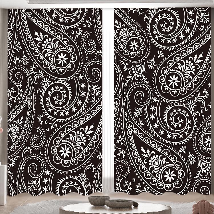 Заказные шторы в стиле бохо Юго-Восточной Азии Винтажные шторы в стиле меньшинств Геометрические принтованные шторы Гостиная Спальня отеля